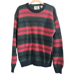 Vintage SEARS & ROEBUCK Striped 80s 90s Crewneck Sweater - Sz Large
